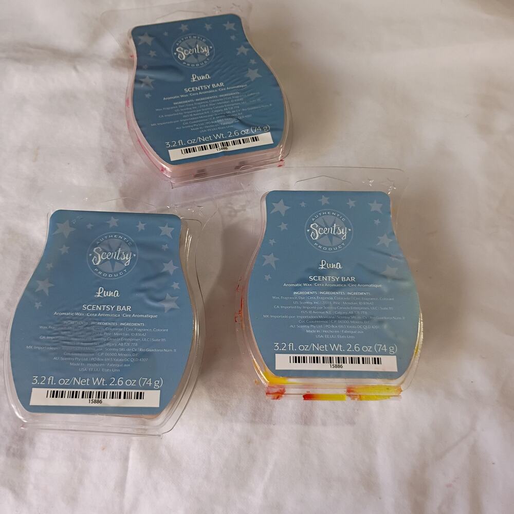 Scentsy Bar LUNA 3.2 oz Authentic(Set of 3) scented wax